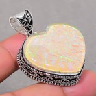 Australian Triplet Opal Gemstone Handmade Heart Shape Vintage Jewelry Pendant 2"