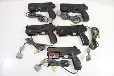 Wholesale lot 5 NPC-103 GunCon Light Gun Controller Playstation PS1 NOT WORKING