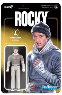 ROCKY WORKOUT SYLVESTER STALLONE SUPER7 REACTION FIGURE 3.75