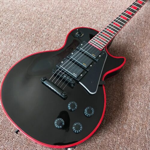 Custom Black 6-String Electric Guitar Three Pickups Black Hardware In Stock