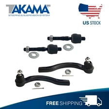 4 pcs Steering kit Outer+ Inner Tie Rod Ends For 03-07 HONDA ACCORD 3.0L V6
