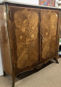 Antique French Cabinet Armoire marble top