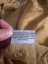 Pure Linen Mustard Yellow King Size Duvet Cover  2 Pillowcases