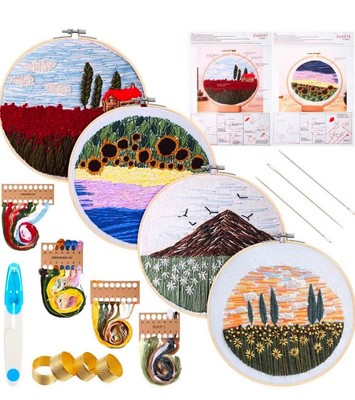 Embroidery Starter Kit Full Range of Floral Embroidery Tool Kit