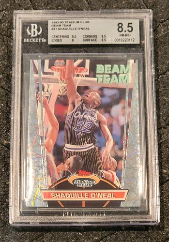 1992-93 Stadium Club Shaquille O'Neal Members Only Beam Team BGS 8.5 RC