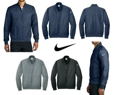 MEN'S NIKE, LIGHTWEIGHT, FULL ZIP BOMBER JACKET, SNAP POCKETS, SWOOSH, XS-4XL