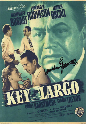 LAUREN BACALL signiertes 12x8 Foto MORD IM ORIENT EXPRESS & KEY LARGO COA