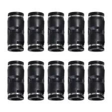 Push To Connect Air Fittings Tube 3/8" Od Straight Air Line Union Push 10Pcs