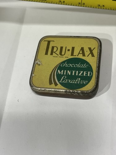 Orig Vintage Medical Doctor Medicated 1930s EMPTY Tru-lac Laxative Tablets Tin