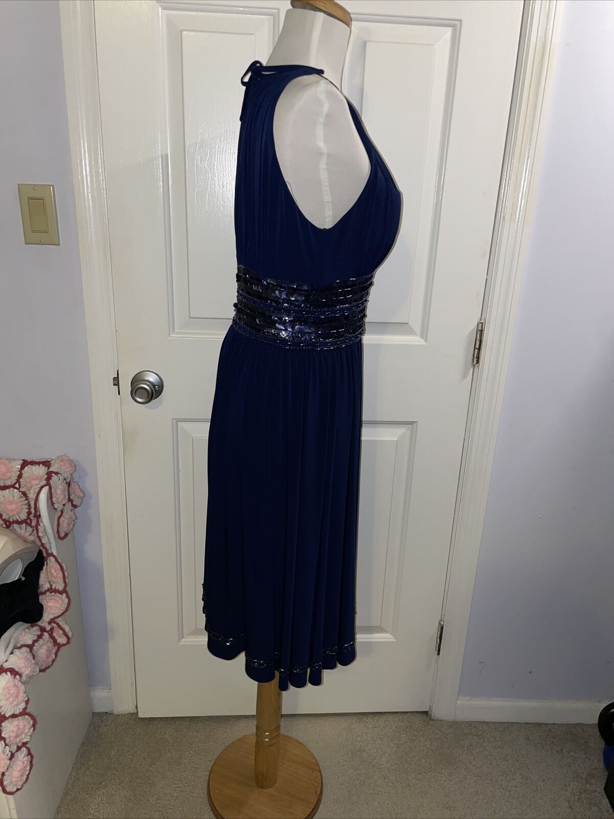 JS Boutique Dress Indigo Blue Size 8 - image 8