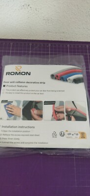 ROMON Door anti collision stip 5m Black