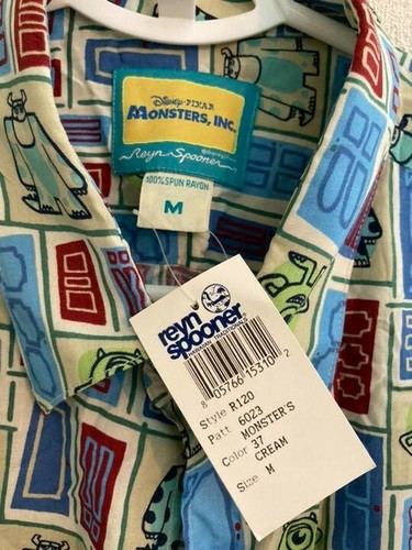 Hawaiian Shirt Disney Pixar MONSTERS INC Reyn Spooner Limited Movie Anime Size M - Picture 4 of 9