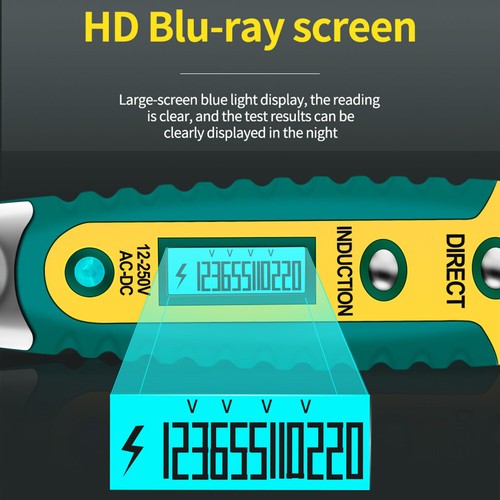 12-250V LCD Digital Display Tester Screwdriver Electrical Voltage Detector Pen - Picture 5 of 9