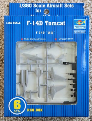 Trumpeter #06220 F-14D Tomcat Aircraft Set for 1/350 Scale (6 sets per box)