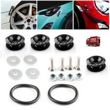 Quick Release Fasteners For Car Bumpers Panels Universal Kit BLACK Fender Hatch