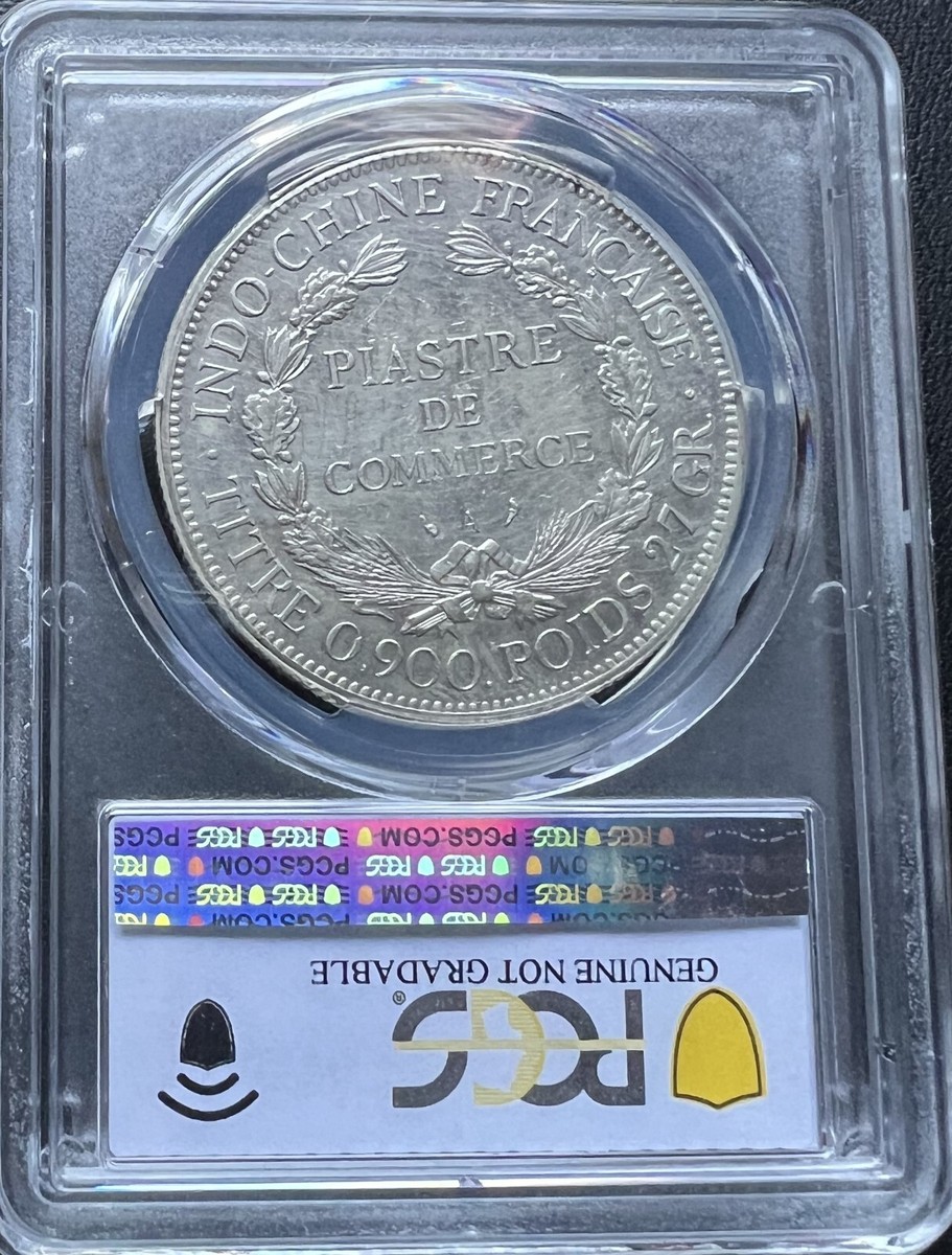 1908-A French Indo China Piastre PCGS AU Detail - Cleaned | eBay