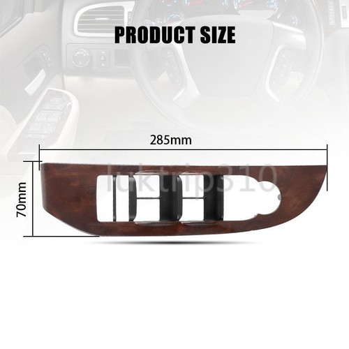 Left Driver Door Window Switch Bezel Panel Cover For Chevy GMC Sierra 2007-2009 - Picture 4 of 14