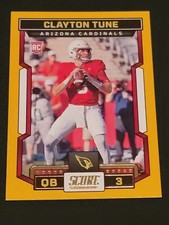 2023 Panini Score Football Clayton Tune Rookie Yellow Border #307