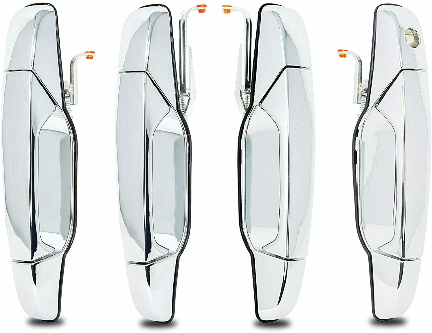 4 Chrome Exterior Door Handles for 2007-2013 Chevy Pickup Truck Set