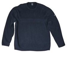 Nautica Sweater Mens Sz. XL Navy Blue Cotton Knit Crewneck Pullover Long Sleeve
