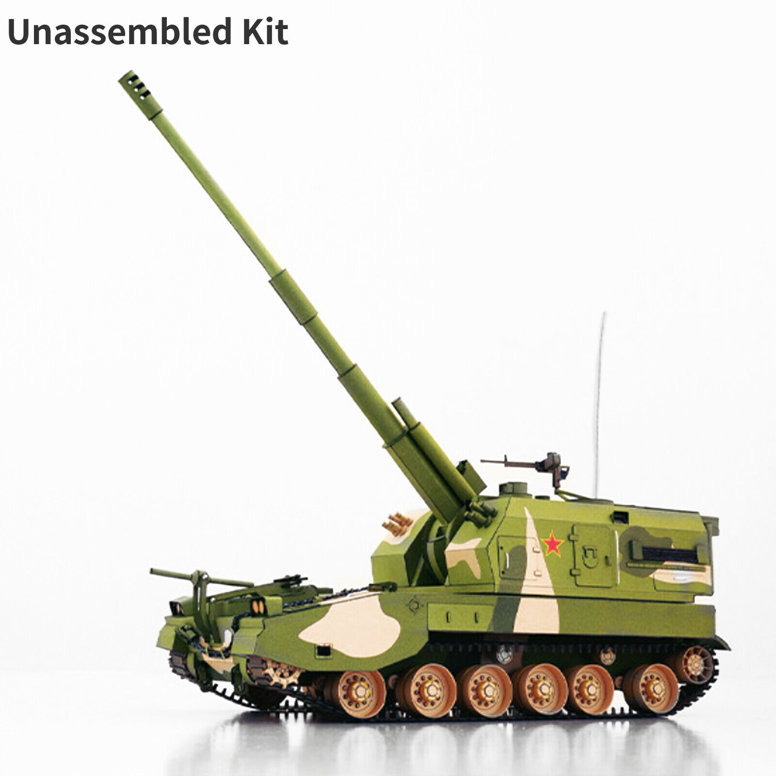 1:35 Unassembled China PLZ-05 Self-Propelled Howitzer Tank DIY Paper Model