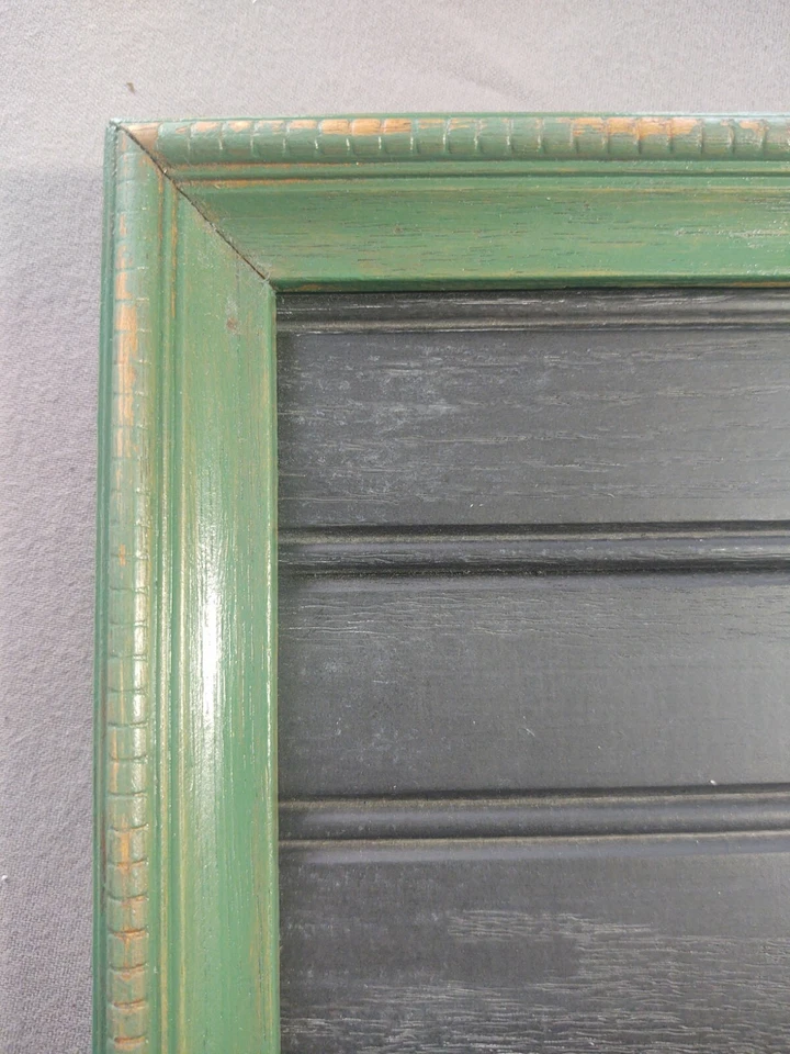 Pizarra hecha a mano marco verde Wainscot pintura pizarra 12,5" x 15,5" Foto 2 de 4