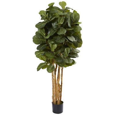 Fiddle Leaf Fig faux Tree Realistic Plant Natural 5  Decor