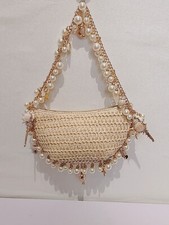 Woven Summer Beach Evening Bag Wedding Party Straw Shoulder Handbag