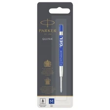 Parker Quink Ballpoint Pen Gel Ink Refill, 0.7mm, Medium Tip, Blue Ink, 1 Count