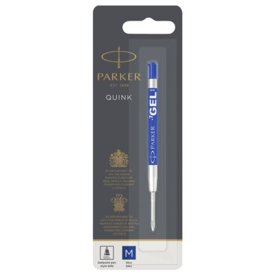 #ad Parker Quink Ballpoint Pen Gel Ink Refill 0.7mm Medium Tip Blue Ink 1 Count $1.99
