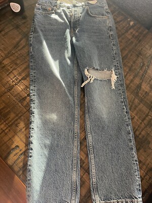 TopShop Editor Jeans Womens Straight Leg Rigid Sz 27