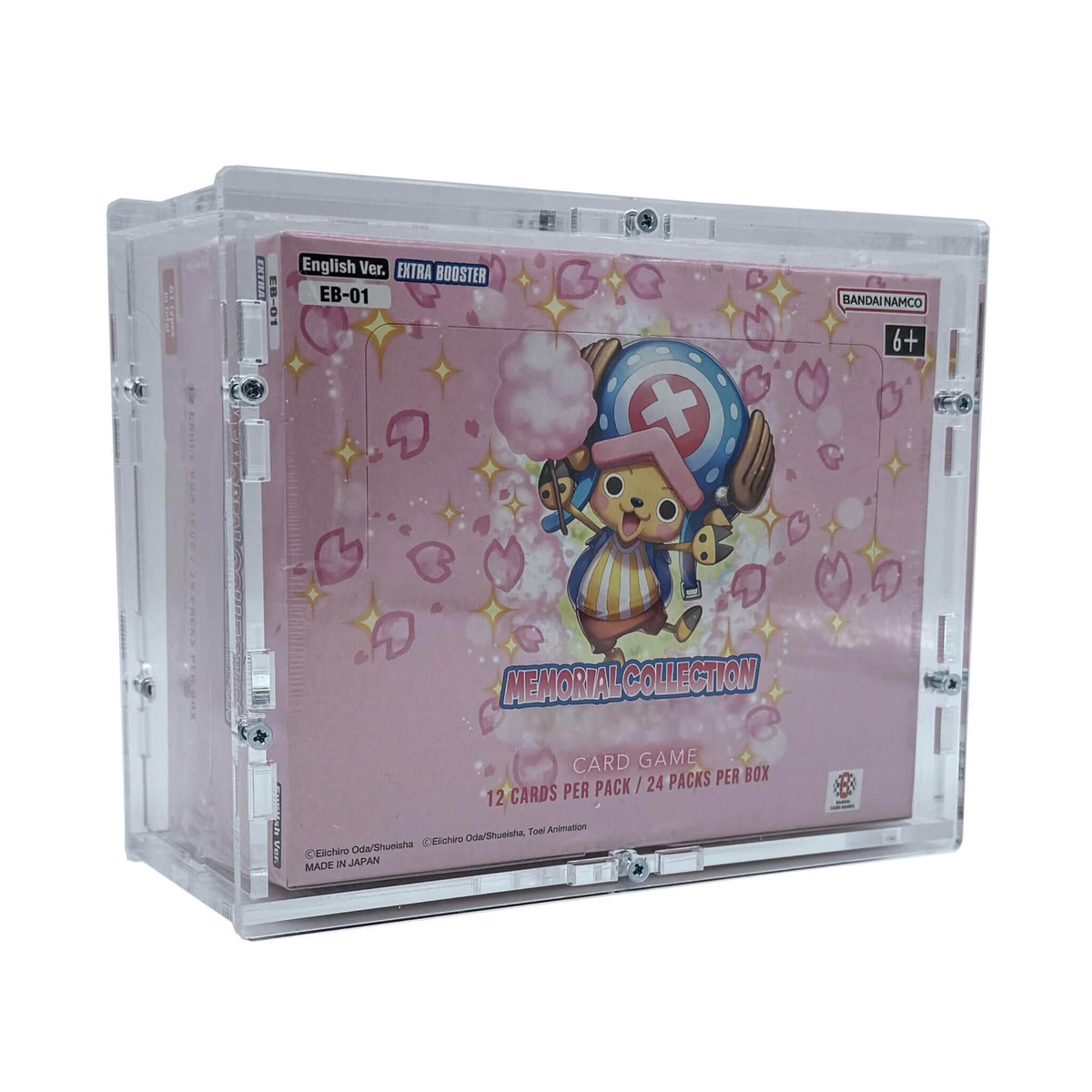 Acrylic Case fits One Piece Booster Box english OP-01 - OP-07 | EB Acrylic Case fits One Piece Booster Box english OP-01 - OP-07 | EB