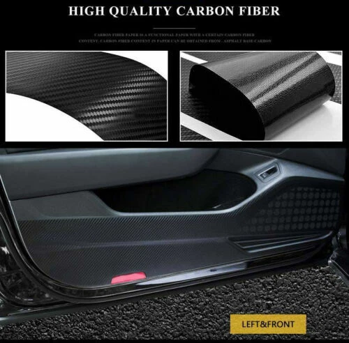 Película adhesiva de fibra de carbono de película de protección de puerta de automóvil 4 piezas para Buick LaCrosse 2009-2014 Foto 2 de 4