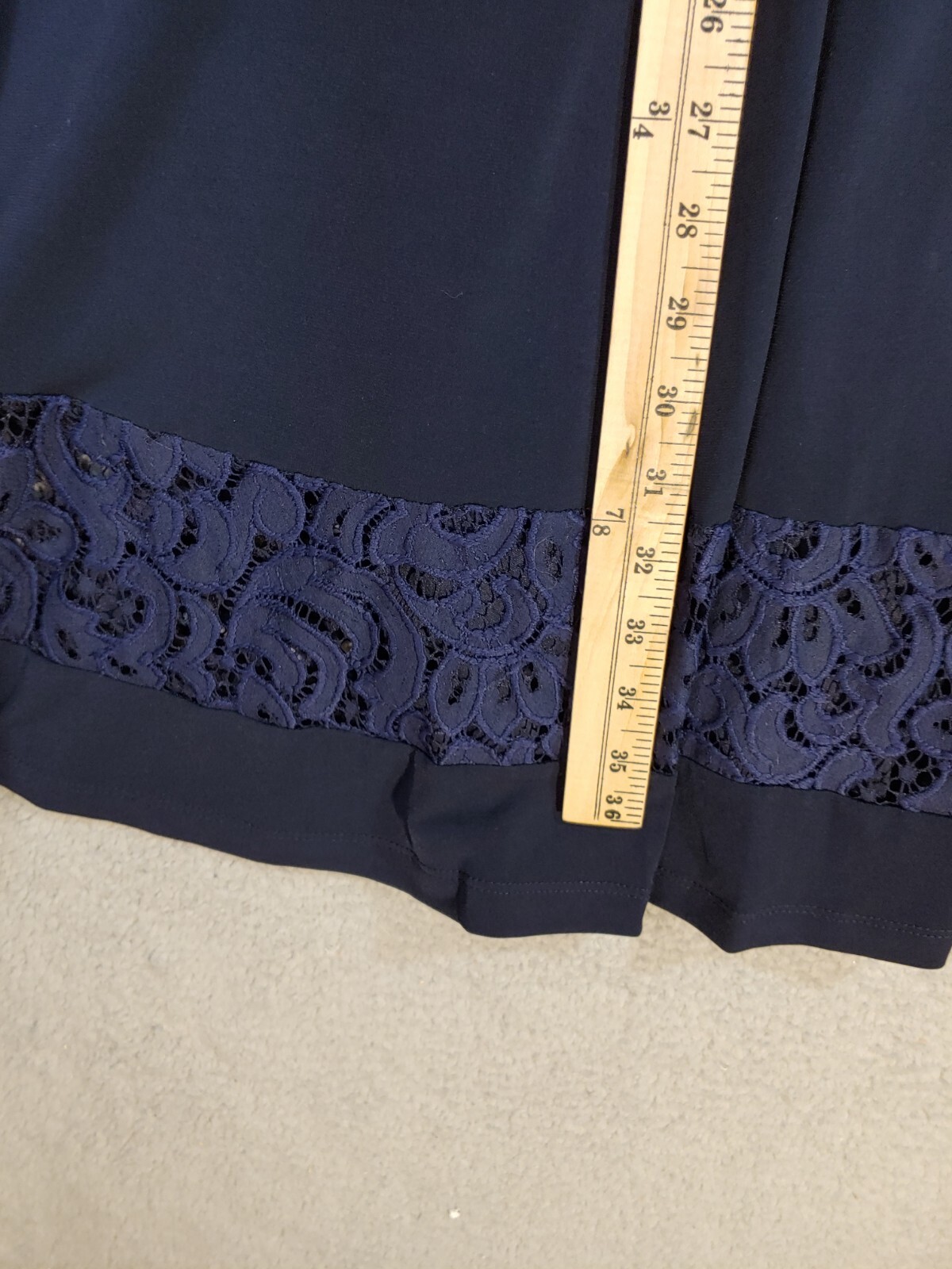 Eliza Rear Eliza J Dress 14W Blue Lace 1/2 sleeves Rear Zip Bell Sleeve | eBay