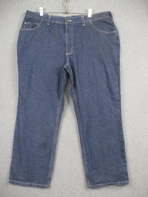 Carhartt Flame Resistant Jeans Mens 40x28 Blue Denim Relaxed Fit Workwear