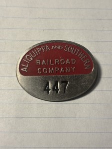 Vintage Aliquippa Southern Railroad Train Badge Pa 447 Rare Whitehead Hoag