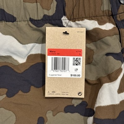 Nike Air Jordan MVP Jogger Pants Camo Olive Men's Size Large
