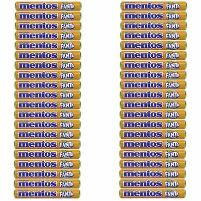 Mentos Kaudragees Fanta Dragees mit Orangengeschmack 37g 40er Pack