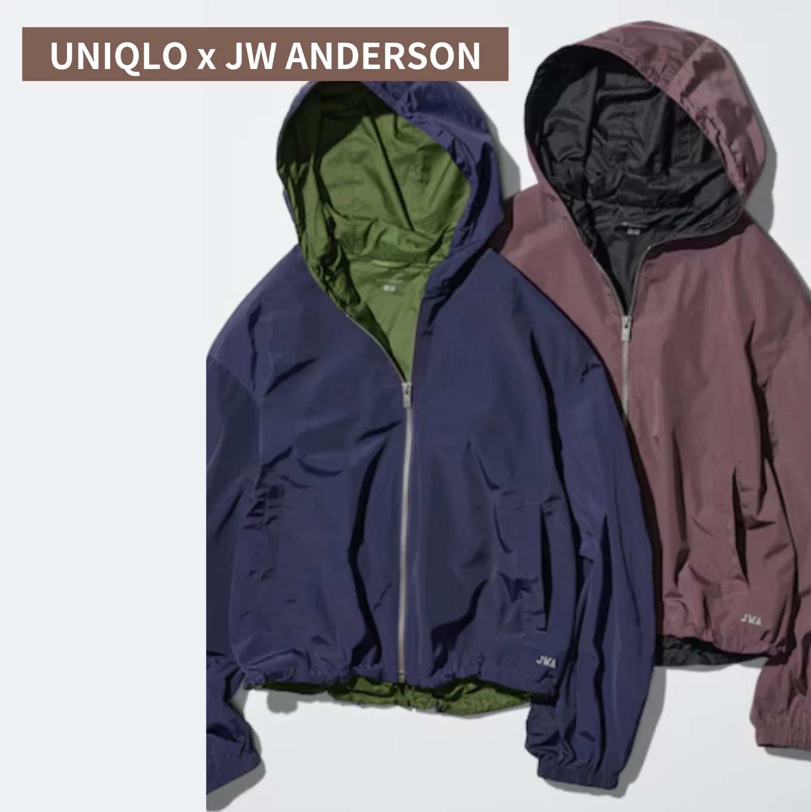 UNIQLO JW ANDERSON Windproof Short Parka Navy Wine Women XS-3XL New JAPAN