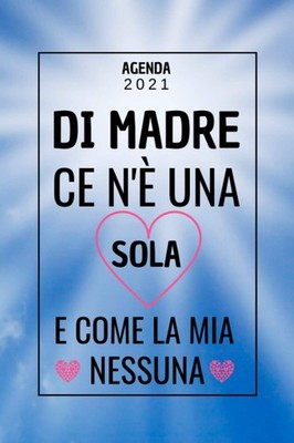 AGENDA 2021 Di Madre, Organizer, Tagebuch, 21x15 cm, Hardcover, Schwarz