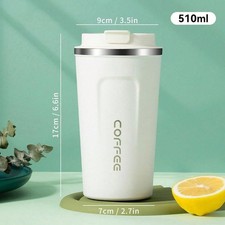 510ML  Coffee Mug Cup Flask  Leakproof Insulated Thermal Travel Stainless Steel