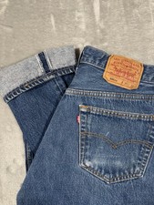 VTG Levis 501XX Jeans Mens 36x31 32x26 Blue Medium Wash Straight Leg USA 90s