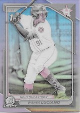 2024 Bowman Chrome Waner Luciano 1st PEARL REFRACTOR SSP Astros