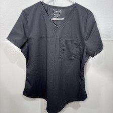 Cherokee UNISEX V-NECK SCRUB TOP Gray Size Large1 Top Pocket RN 93643