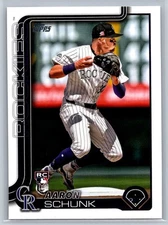 2025 Topps Aaron Schunk RC Colorado Rockies #196