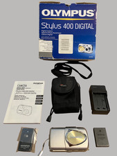 Olympus Stylus 400 Digital Camera Tested w/ Battery Charger xD Card Box