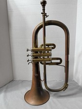 Vtg Kuhnl Hoyer Flugelhorn Brass 23665 Germany Sold As is Untested READ