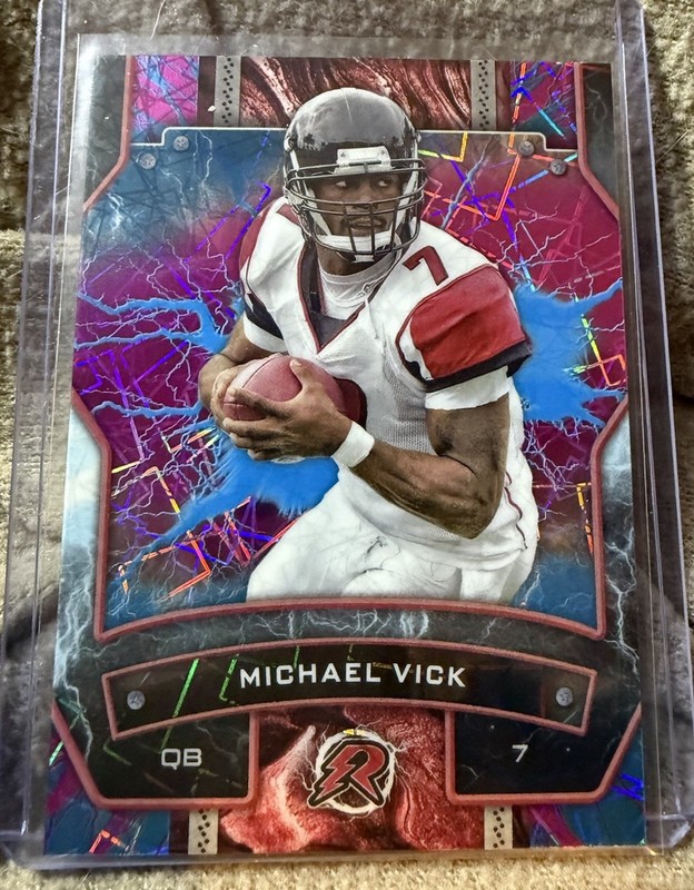 2024 Topps Resurgence - Michael Vick #3 Sky Blue & Pink Shock Refractor
