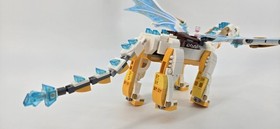 LEGO Elves 41179 Elandra Queen White Dragon Large 15&rdquo; Wingspan Complete W/ Figs