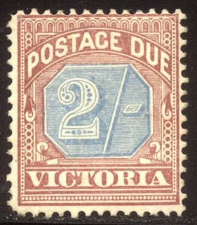 VICTORIA #J9 Unused 1890 2sh Postage Due ($160)